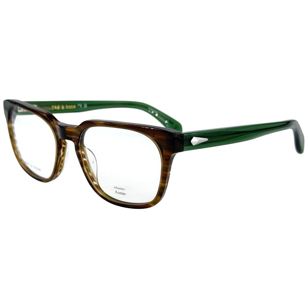 Rag & Bone RNB7060G Mens Plastic Eyeglass Frame EX4 Brown Horn 55-19